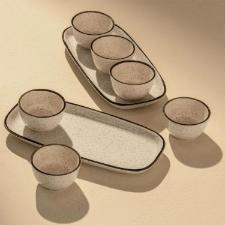 Jogo de Servir 4 Peas Cermica Oxford Domus Brisa: Litoral