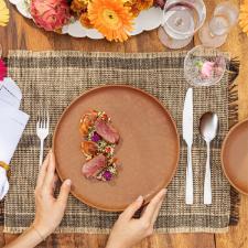 Jogo de Jantar Ch 30 Ps Cermica Oxford Flat Estrela-do-Mar: Terracota