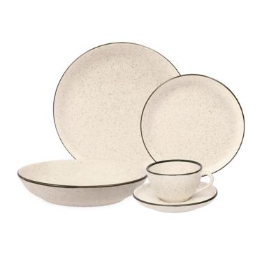 Jogo de Jantar e Chá Oxford Flat Duna 30 Peças Jogo de Jantar e Chá Oxford Flat Duna 30 Peças