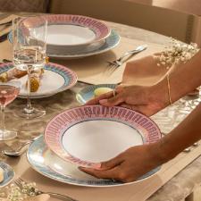 Jogo de Jantar e Chá Oxford Flamingo Cosmopolitan 30 Peças Jogo de Jantar e Chá Oxford Flamingo Cosmopolitan 30 Peças