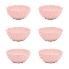 Jogo 6 Tigelas Sobremesa Porcelana Oxford Flora Dlia 12 Cm: Rosa Suave