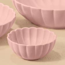 Jogo 6 Tigelas Sobremesa Porcelana Oxford Flora Dlia 12 Cm: Rosa Suave