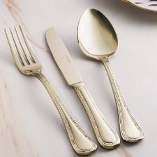 Faqueiro em ao inox Saint James Lace Champagne Gold 101 peas: Requinte e brilho para a sua mesa