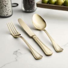 Faqueiro em ao inox Saint James Versalles Champagne Gold 101 Peas: Luxo e sofisticao para sua mesa