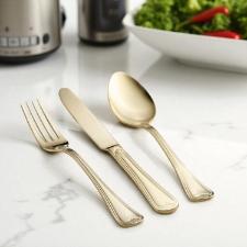 Faqueiro em ao inox Saint James Versalles Champagne Gold 101 Peas: Luxo e sofisticao para sua mesa