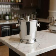 Balde Trmico para Gelo Saint James 2,8L, Banho de Prata, Padro Superior, Luxo para Bar e Mesa