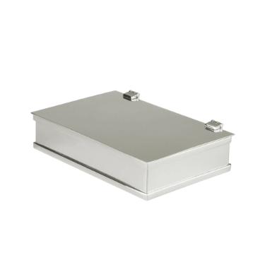 Caixa Retangular St. James 16 cm - Banho de Prata com Tampa para Joias