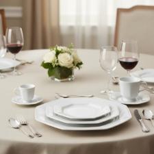 Jogo de jantar Schmidt Prisma 42 Peas porcelana, aparelho com ch e caf, 6 pessoas