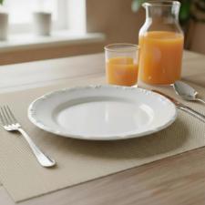 Jogo de jantar Schmidt Pomerode 42 Peas porcelana, aparelho com ch e caf, 6 pessoas