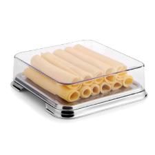 Porta-frios base inox e tampa em acrlico Forma Vision 9x15,5x15,5cm 5 peas