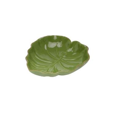 Folha decorativa de cermica Lyor 23,6x22cm verde.