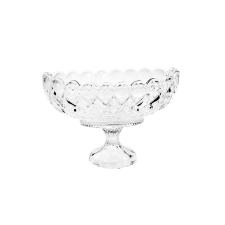 Centro de mesa em cristal com p Wolff Angel 28,5x20cm incolor.