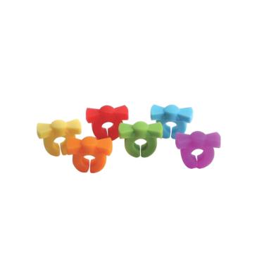 Jogo de marcadores de taa em silicone Hudson Gravata 6 peas.