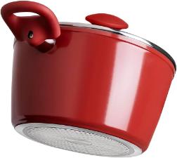 Jogo de panelas em alumnio Brinox Optima 5 peas carmim.