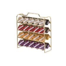 Organizador para cpsulas de caf em ao carbono Future 24,5cm dourado.