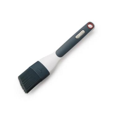 Pincel em silicone Zyliss 25cm azul e branco.