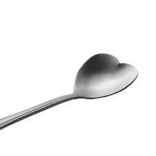Jogo colheres para ch inox Bon Gourmet Heart 4 peas preto.