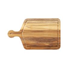 Tbua em madeira para churrasco com cabo Stolf Teca 43x25,5cm.