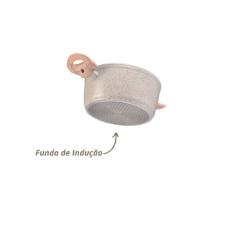Jogo de panelas em alumnio Brinox Sirius 4 peas vanilla.