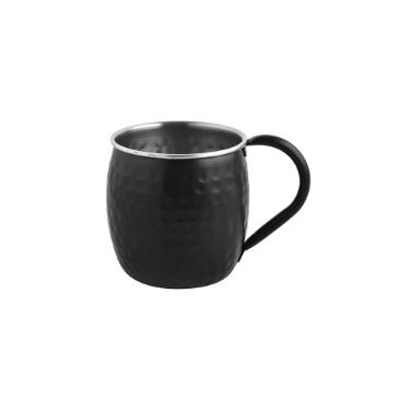 Caneca em inox Haus Moscow Mule Pub 550ml preta.