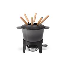 Jogo de fondue em alum�nio Haus Saut� 10 pe�as cinza (57504/108).