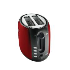 Torradeira em ao inox Oster 110 Volts vermelha.