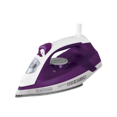 Ferro a vapor com base ceramic Black+Decker 127v roxo.