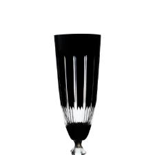 Taa lapidada em cristal para champanhe Bohemia Elizabeth 190ml preta.