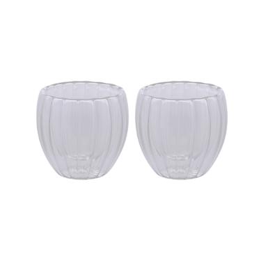 Jogo de copos para caf parede dupla em vidro borossilicato Lyor Classic 80ml 2 peas.