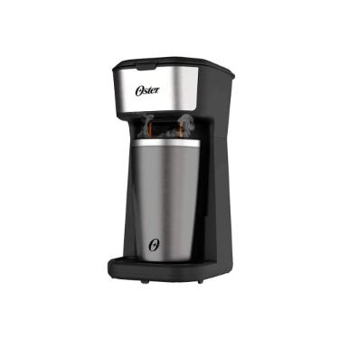 Cafeteira em inox 2 em 1 com copo trmico Oster 2Day 220v.