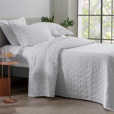 Colcha Square Kacyumara Satine 300 fios King 2,80mx2,60m Branco.