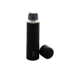 Garrafa trmica em ao inox Lyor Bullet 500ml preta.