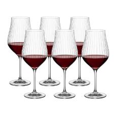 Jogo de taas vinho tinto em cristal Bohemia Tulipa Opitic 450ml 6 peas .