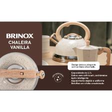 Chaleira em alumnio com apito Brinox Roma 2,7 litros vanilla