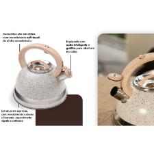 Chaleira em alumnio com apito Brinox Roma 2,7 litros vanilla