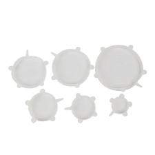 Jogo de tampas hermticas espansiveis em silicone Hudson 6 peas.