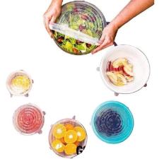Jogo de tampas hermticas espansiveis em silicone Hudson 6 peas.