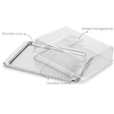 Porta frios com divisria Metal Forma Pop 6,5x18,5x27cm.