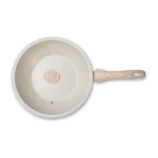 Wok com tampa antiaderente Brinox Ceramic Life Sirius 28cm vanilla.