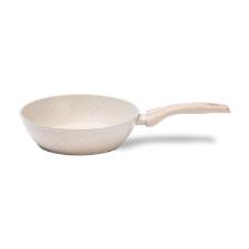 Frigideira alta com tampa antiaderente Brinox Ceramic Life Sirius 24cm vanilla.