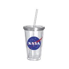Copo parede dupla com canudo em plstico Nasa Mars 2020 500ml.