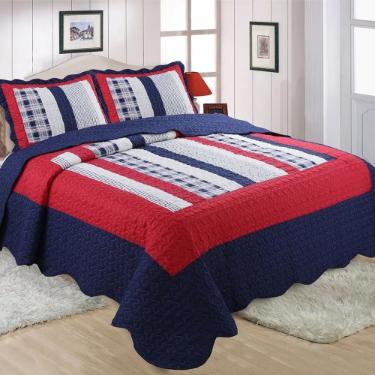 Colcha Patchwork Microfibra Joaquim Realce Top Sultan King
