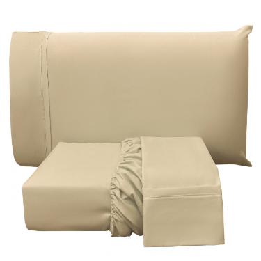 Jogo de Cama King 3 Peas Ponto Life Eco Caqui 193 X 198 cm