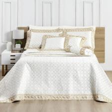 COBRE LEITO CASAL 6PCS ROYALE 200 FIOS OFF WHITE 235X245CM