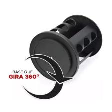 Porta Temperos e Condimentos Giratrio 360 Home Land 10 peas Preto