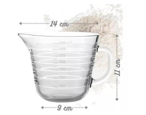 JARRA MEDIDORA EM VIDRO 700ML LANTY