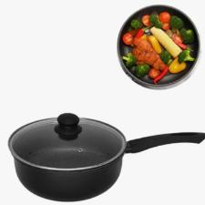 Panela Nanocermco com tampa vidro Lehav 20cm preta Induo