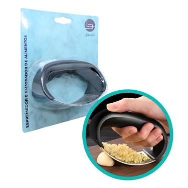 Espremedor Amassador Triturador De Alimento Alho De Inox Manual Cozinha