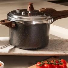 Panela de Presso Brinox Cinza Grafite Granito Ceramic Life Pressure 4,2L