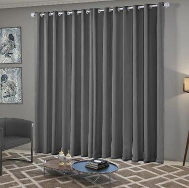 Cortina Blakout Bella Janela Pratika 3,00m x 2,30m Titnio